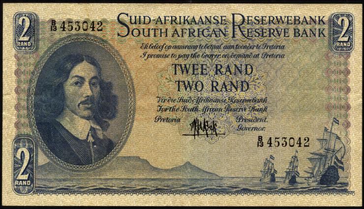 Südafrika / South Africa P.105a 2 Rand (1961) (3) 