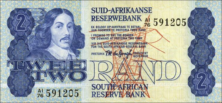 Südafrika / South Africa P.118a 2 Rand (1981) (1) 