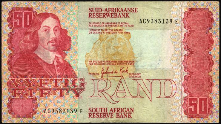 Südafrika / South Africa P.122a 50 Rand (1984) (3-) 