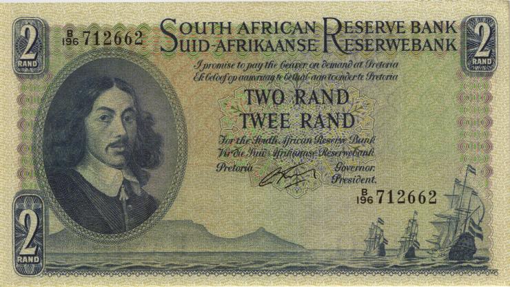 Südafrika / South Africa P.104b 2 Rand (1962-65) (Englisch) (1/1-) 