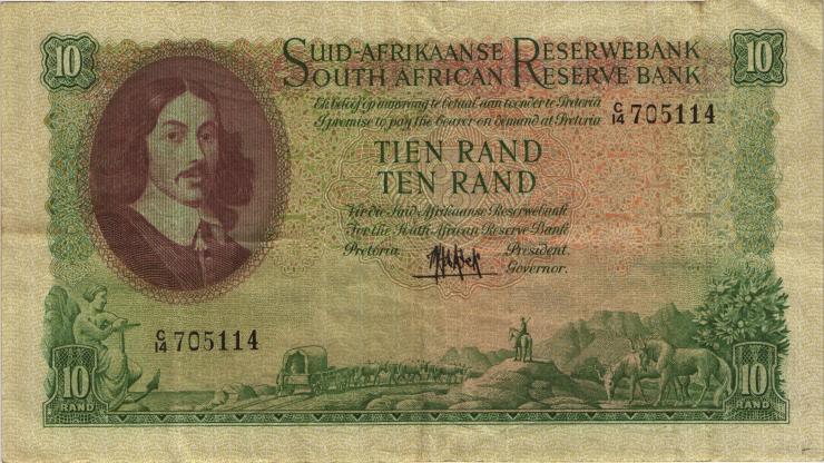 Südafrika / South Africa P.107a 10 Rand (1961) (Afrikaans) (3) 
