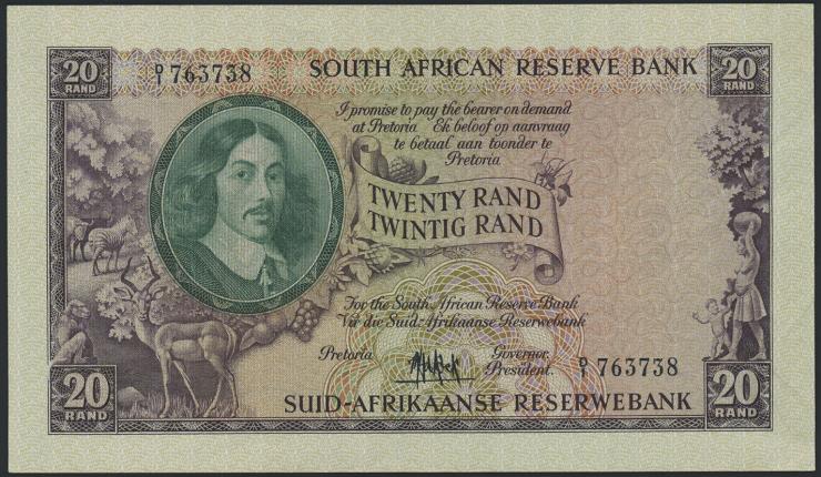Südafrika / South Africa P.108 20 Rand (1961) (Englisch) (2) 