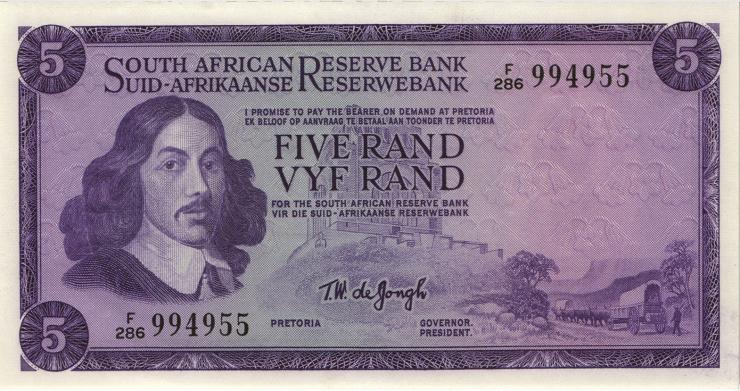 Südafrika / South Africa P.111c 5 Rand (1975) (Englisch) (1) 