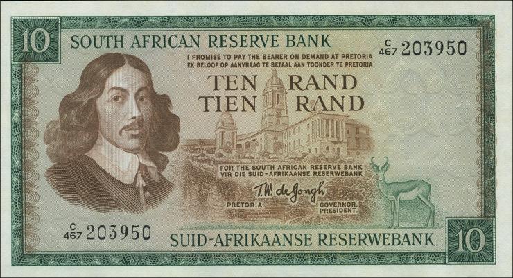 Südafrika / South Africa P.113c 10 Rand (1975) (Englisch) (1) 