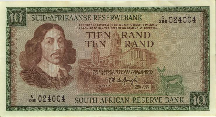 Südafrika / South Africa P.114b 10 Rand (1967-74) (1/1-) 