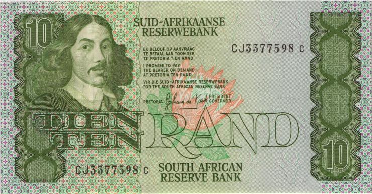 Südafrika / South Africa P.120d 10 Rand (1985-90) (2) 