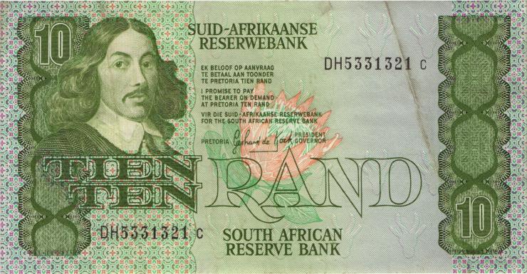 Südafrika / South Africa P.120d 10 Rand (1985-90) (3) 