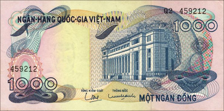 Südvietnam / Viet Nam South P.029 1000 Dong (1971) (1) 