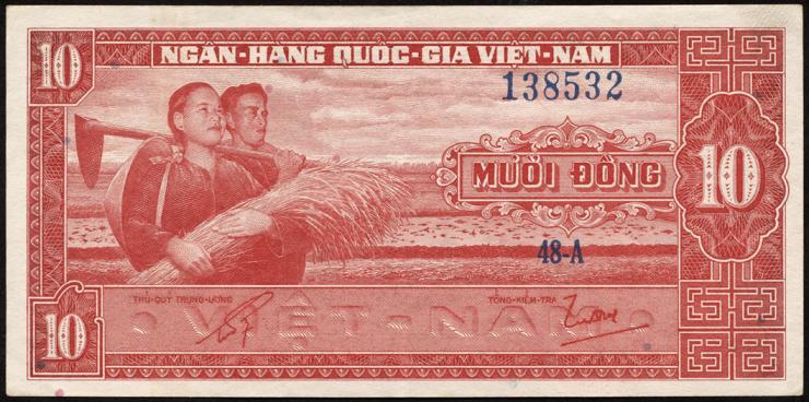 Südvietnam / Viet Nam South P.005 10 Dong (1962) (2) 