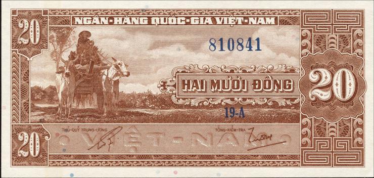 Südvietnam / Viet Nam South P.006a 20 Dong (1962) (1) 