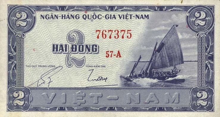Südvietnam / Viet Nam South P.012 2 Dong (1955) (1) 