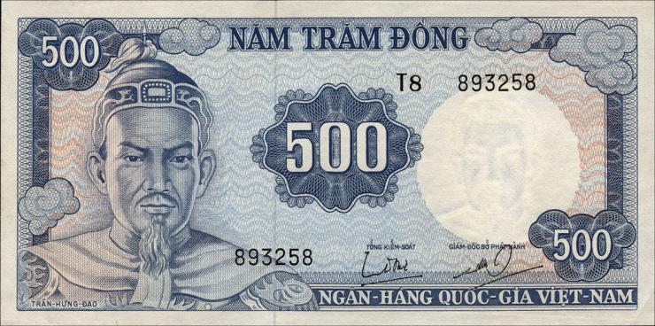 Südvietnam / Viet Nam South P.023a 500 Dong (1966) (1/1-) 