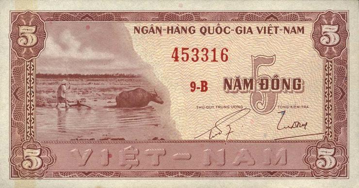 Südvietnam / Viet Nam South P.013 5 Dong (1955) (1) 
