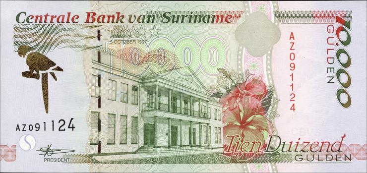 Surinam / Suriname P.144 10.000 Gulden 1997 (1) 