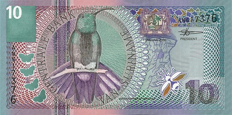 Surinam / Suriname P.147 10 Gulden 2000 (1) 