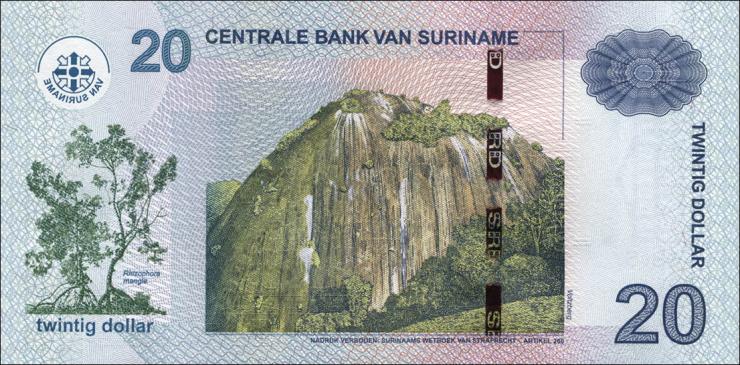 Surinam / Suriname P.164a 20 Dollars 2010 (1) 