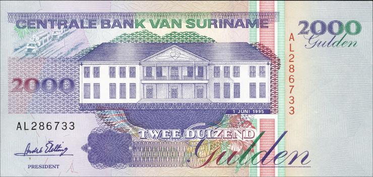 Surinam / Suriname P.142 2000 Gulden 1995 (1) 