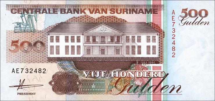 Surinam / Suriname P.140 500 Gulden 1991 (1) 