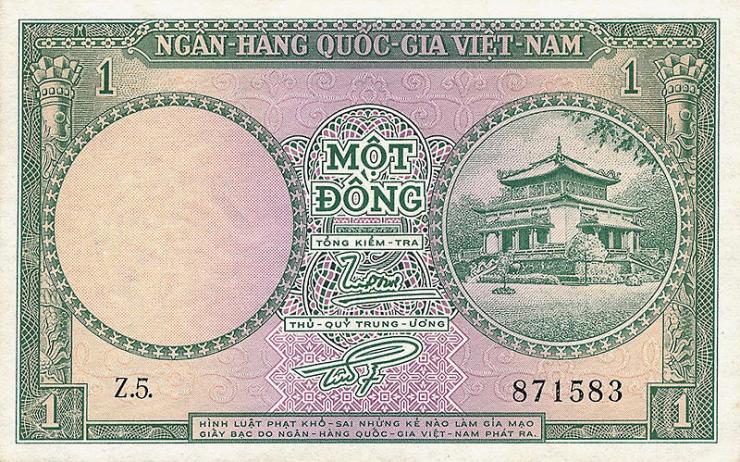 Südvietnam / Viet Nam South P.001 1 Dong (1956) (1) 