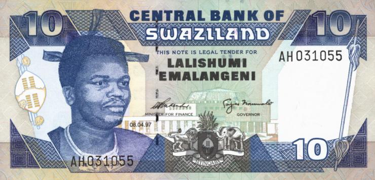 Swasiland / Swaziland P.24b 10 Emalangeni 1997 (1) 