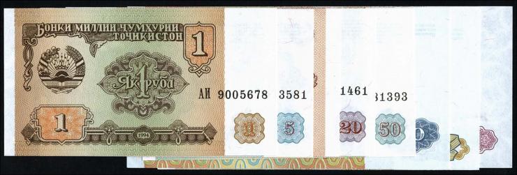 Tadschikistan / Tajikistan P.01-08 1 - 500 Rubel 1994 (1) 