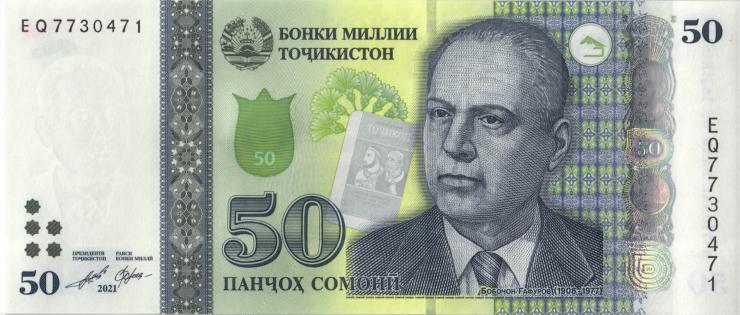 Tadschikistan / Tajikistan P.26d 50 Somoni 2021 (1) 