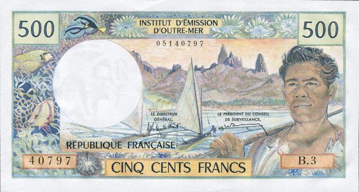 Tahiti P.25d 500 Francs (1985) (1) 