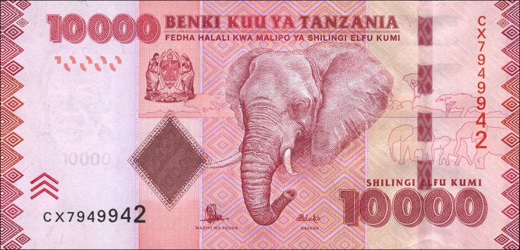 Tansania / Tanzania P.44b 10000 Shillings (2015) (1) 