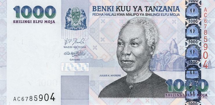 Tansania / Tanzania P.36a 1000 Shillings (2003) Nyerere (1) 