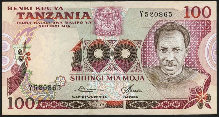 Tansania / Tanzania P.08b 100 Shillings (1997) (2) 