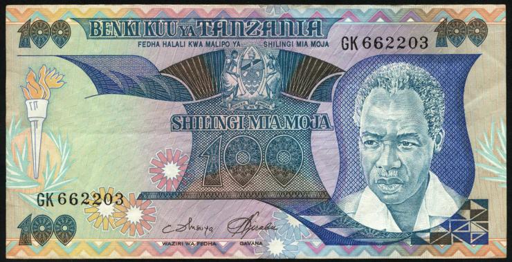 Tansania / Tanzania P.11 100 Shillings (1985) (3) 