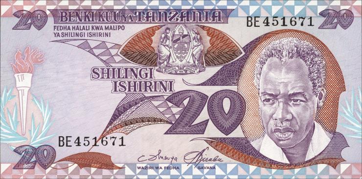 Tansania / Tanzania P.12 20 Shillings (1986) (1) 