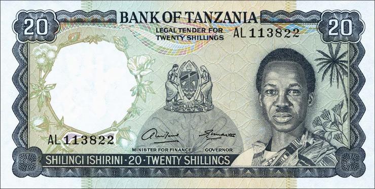 Tansania / Tanzania P.03a 20 Shillings (1966) (1) 