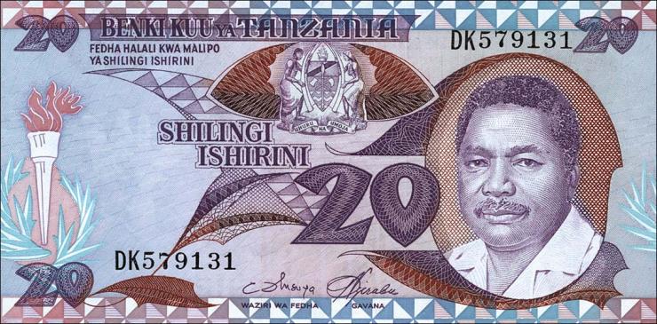Tansania / Tanzania P.15 20 Shillings (1987) (1) 