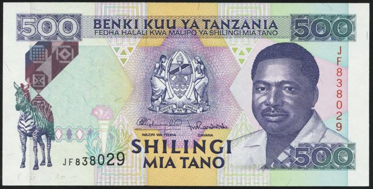 Tansania / Tanzania P.26b 500 Shillings (1993) (1) 