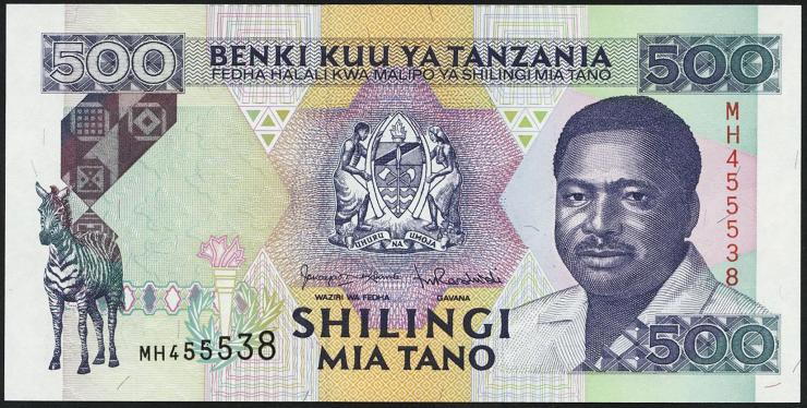 Tansania / Tanzania P.26c 500 Shillings (1993) (1) 