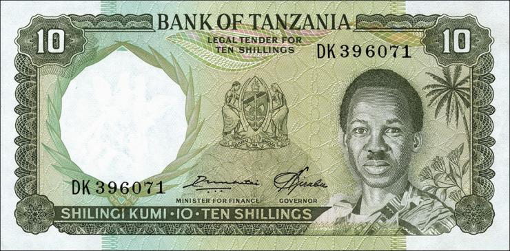 Tansania / Tanzania P.02e 10 Shillings (1966) (1) 