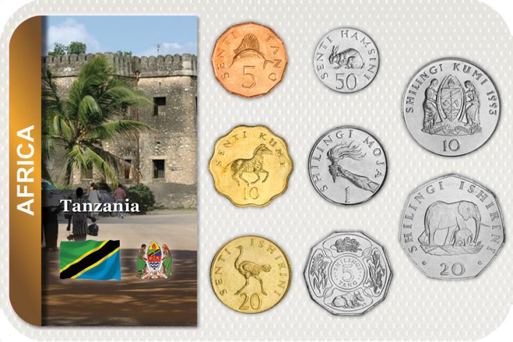 Kursmünzensatz Tansania / Coin Set Tanzania 