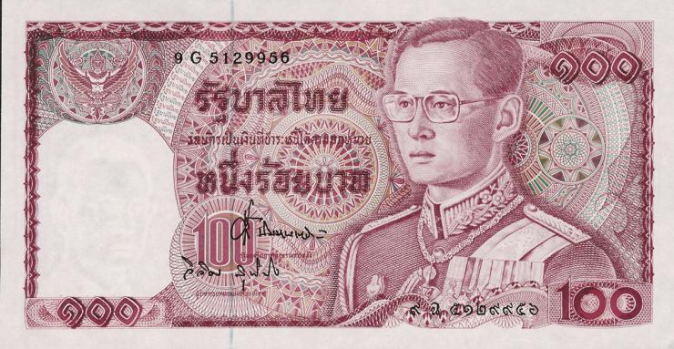 Thailand P.089 100 Baht (1978) (1) U.15 