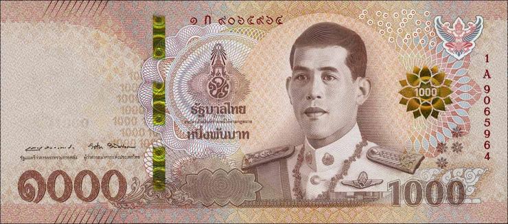 Thailand P.139 1000 Baht (6.4.2018) Rama X. (1) 
