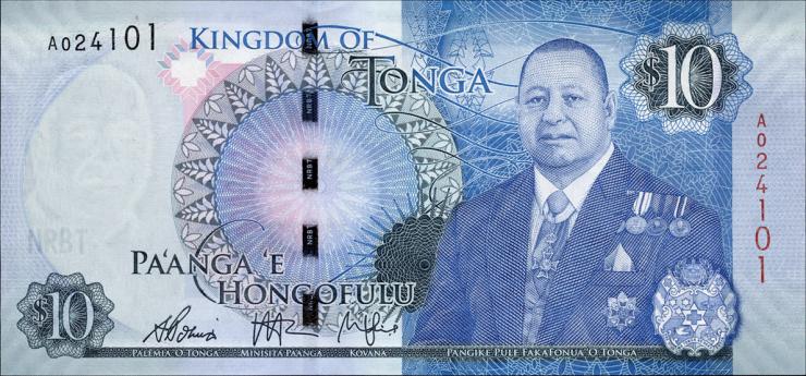 Tonga P.46 10 Pa'anga 2015 (1) 