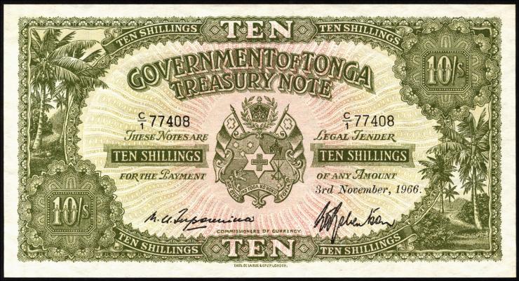 Tonga P.10e 10 Shillings 1966 (1) 