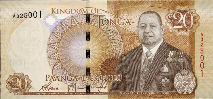 Tonga P.47 20 Pa'anga 2015 (1) 