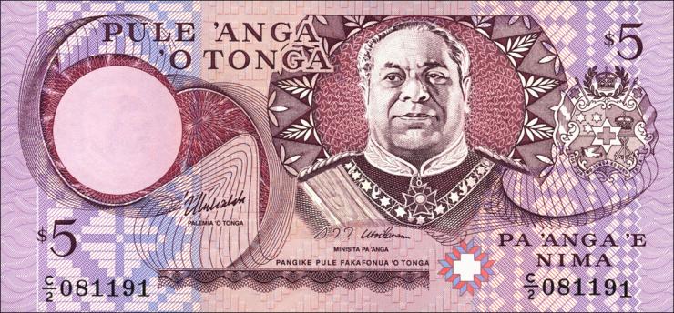 Tonga P.33c 5 Pa´anga (1995) (1) 