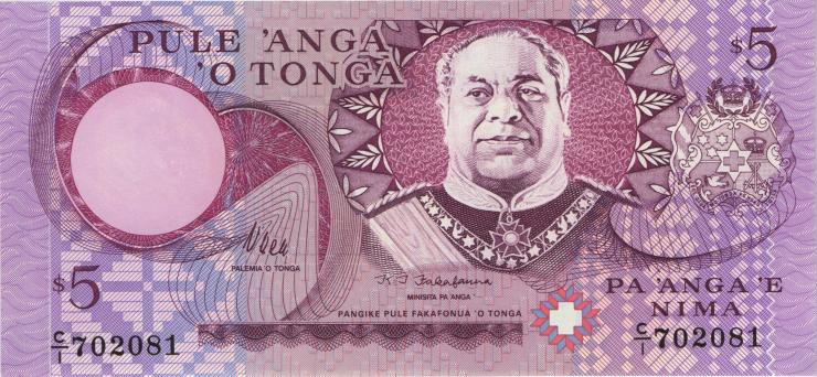 Tonga P.33b 5 Pa´anga (1995) (1) 