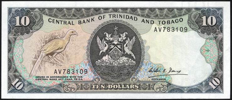 Trinidad & Tobago P.38b 10 Dollars (1985) (1) 