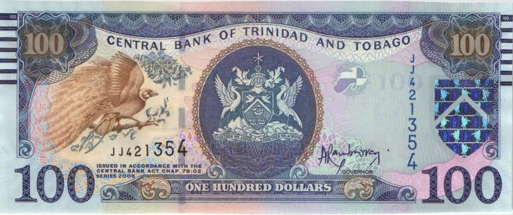 Trinidad & Tobago P.51b 100 Dollars 2006 (2014) (1) 
