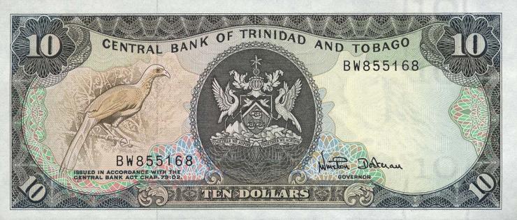 Trinidad & Tobago P.38d 10 Dollars (1985) (1) 