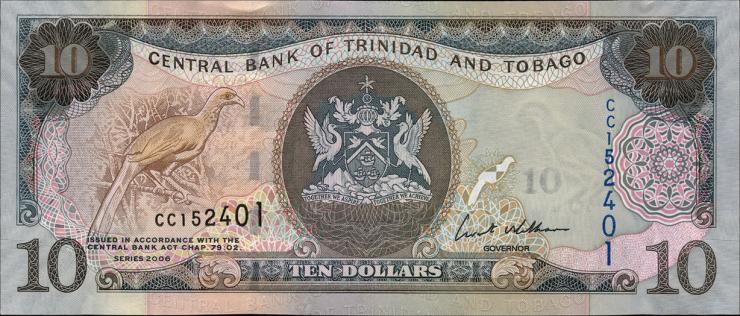 Trinidad & Tobago P.48 10 Dollars 2006 (1) 