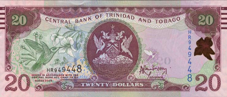 Trinidad & Tobago P.49b 20 Dollars 2006 (2015) (1) 